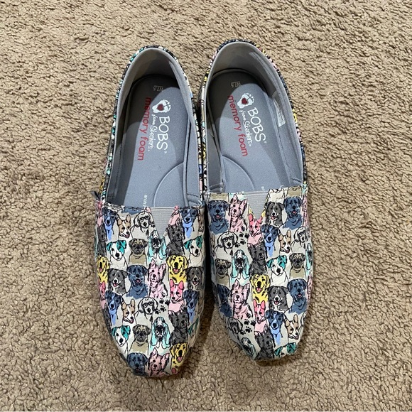 Bobs Skechers Plush Pastel Pups Slip On Sneakers Comfort Memory Foam Women’s 7.5 - Picture 4 of 8